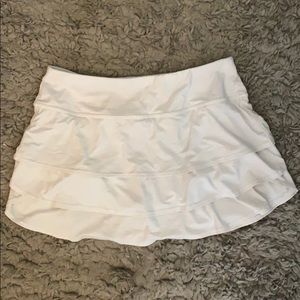 Athleta white tennis skort
